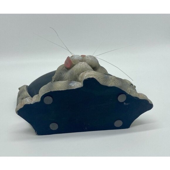 Gray Tabby Cat Chalk Board Blackboard Freestanding 10” Figurine - Picture 5 of 5